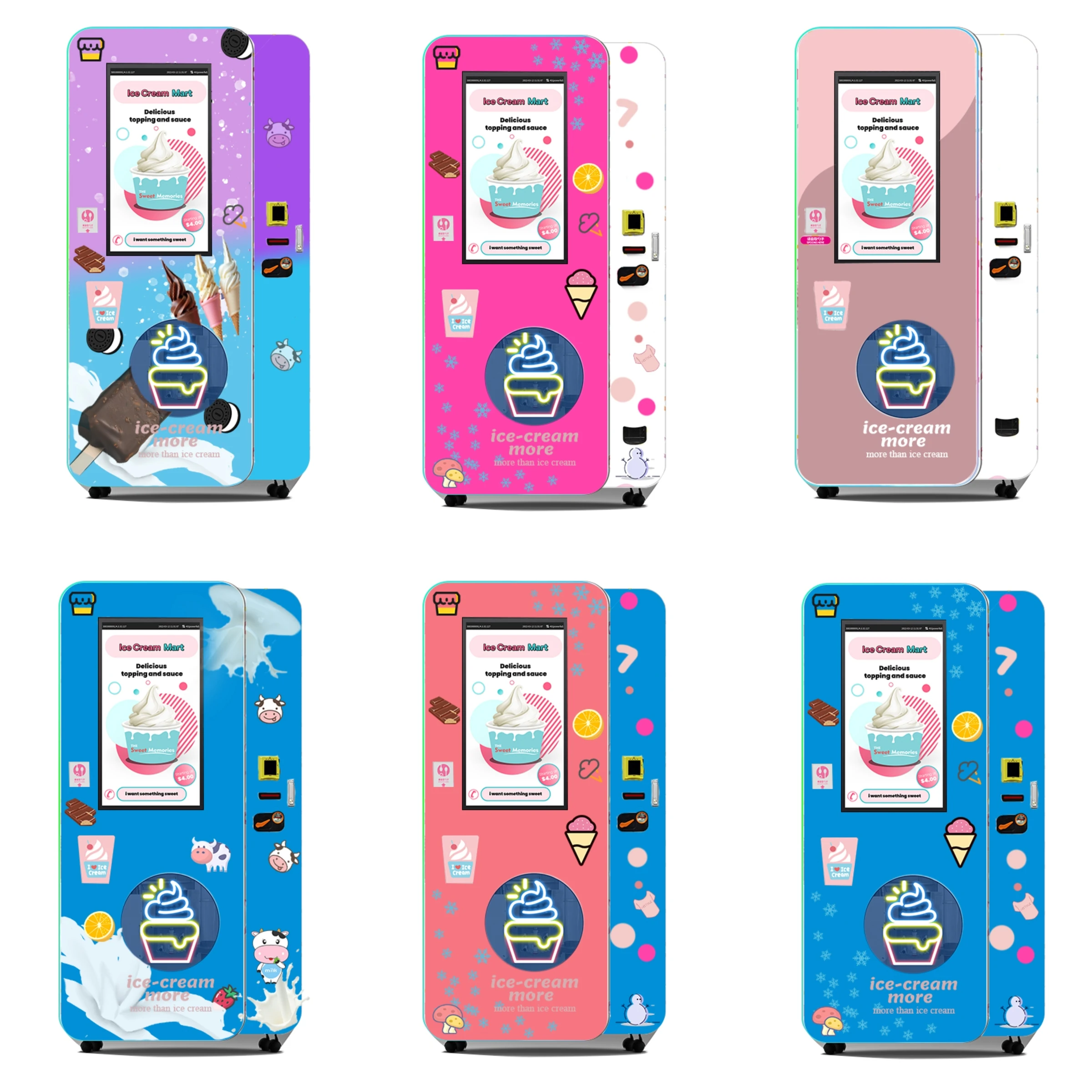 Máquina de Helados Totalmente Automática, la Mejor Máquina Comercial para Hacer Helados, Antibacteriana e Higiénica, Máquina Expendedora de Helados Suaves