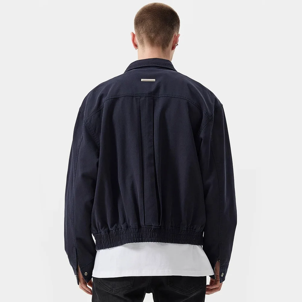 سترة منفوخة قصيرة أمريكية عتيقة للرجال ملابس الشارع الكورية موضة فضفاضة غير رسمية سترة البضائع Cityboy معطف ياباني ملابس خارجية