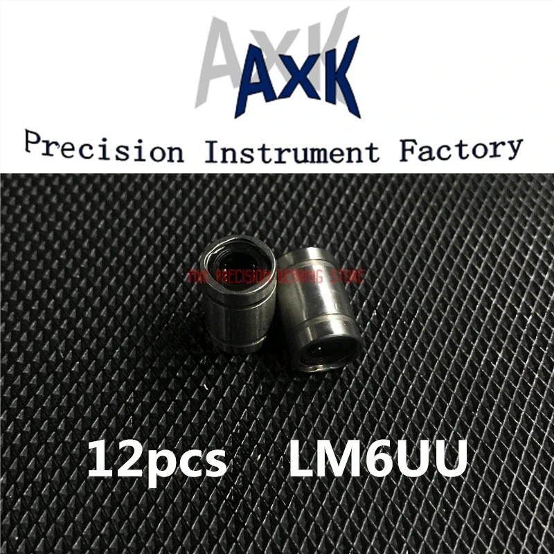 

AXK 12pcs/lot Lm6uu Cnc Linear Ball Bearings 6mm Bush Bushing 3d Printer Parts 6x12x19mm Long Rod Shaft Part 6*12*19 Mm