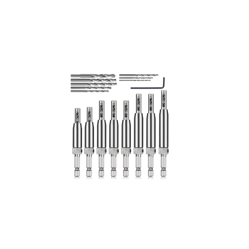 

Набор для сверления отверстий под петли для дверей и окон, 16 шт., самоцентрирующиеся сверла, прочные и долговечные.