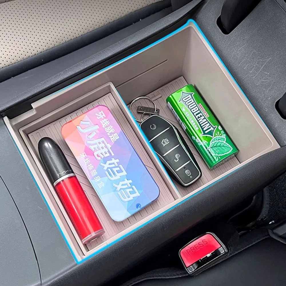 ل BYD دولفين الذكية القيادة الطبعة 2025 مسند الذراع صندوق طبقة مزدوجة صندوق تخزين تعديل السيارة صندوق تخزين منزلق