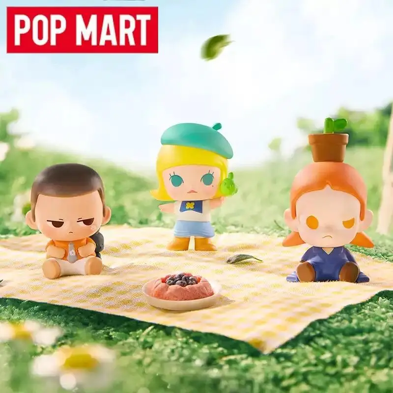 POP MART POP BEAN Going Ouring with Me Series Мини-слепая коробка Аниме Фигурка Угадай Сумка Украшения Статуэтки Куклы Модель Подарки