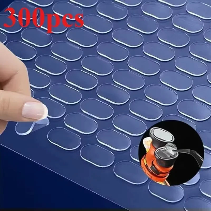 300/500pcs Transparent Double-Sided Tape Pads - Non-Marking, Anti-Skid Adhesive for DIY Projects & Model Car Decor