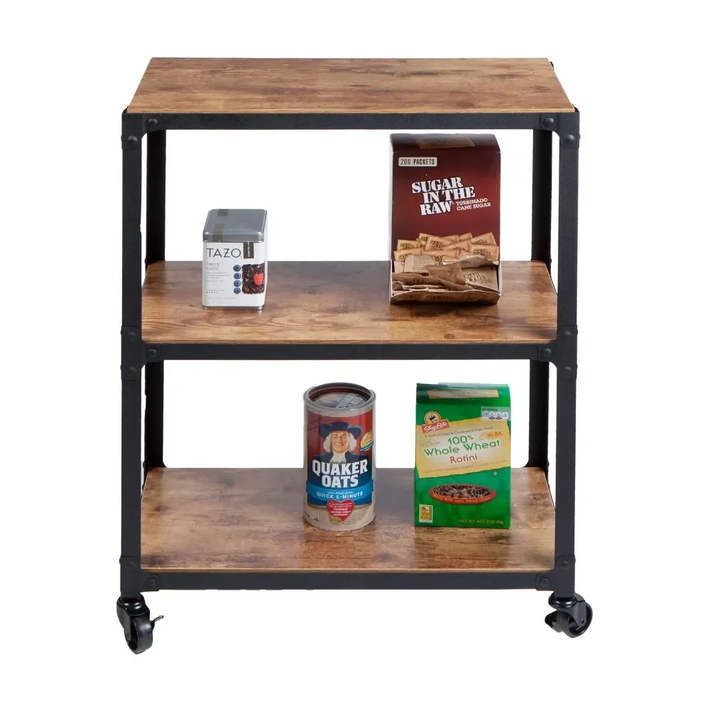 

2023 New Mind Reader Charm 3 Shelf Mobile Kitchen Serving Cart