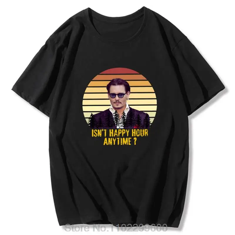 Johnny Depp Classic T Shirt Unisex Cotton Women Man Harajuku Streetwear Casual Print T-shirt Summer Tees Funny Streetwear