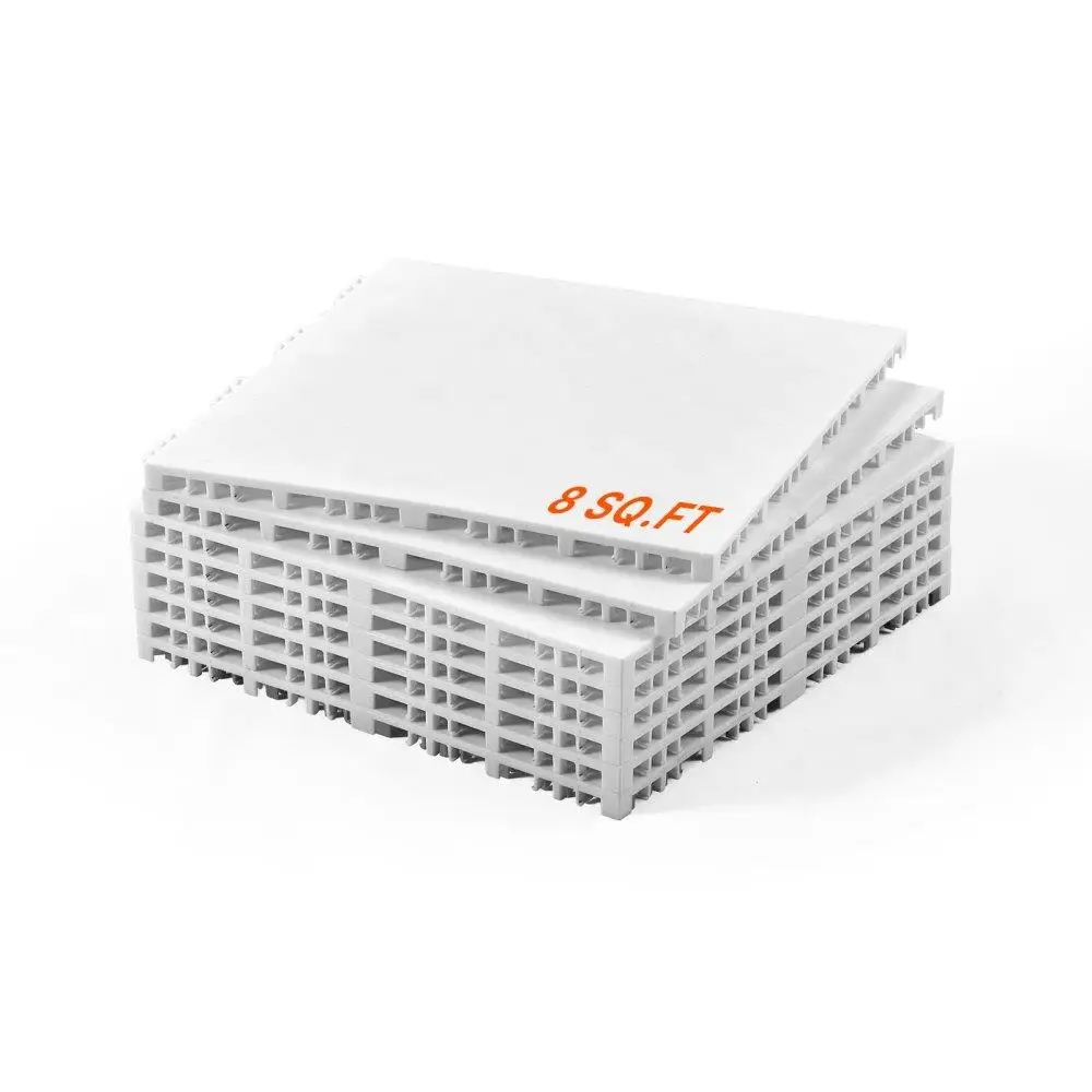 

Плитка для блокировки Dryland для хоккейных тренировок, 12,4x12,4 дюйма, универсальная поверхность-головоломка, 8 шт., тренировочный коврик для стрельбы, пепельно-серый