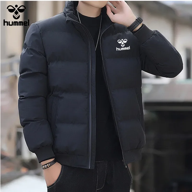 HUMMEL Luxury Men's Winter Jacket Down Jacket 2024 Men's Winter Jacket Fashion Zipper Windproof jacket Men's cotton-padded jacke