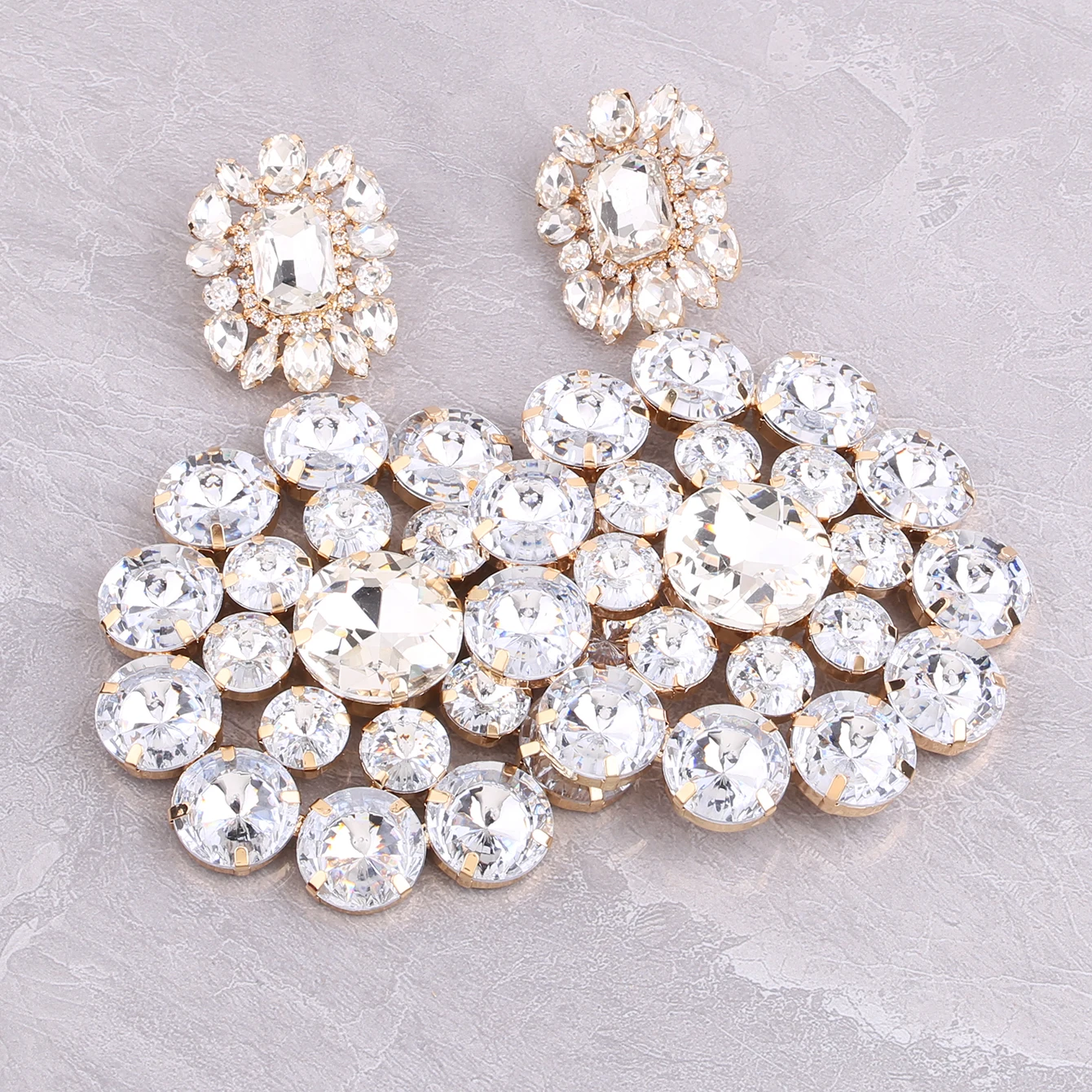 Big rhinestone Drop Dangle Earrings Big Pendant Women\'s Earrings Celebrity Hot Selling Earrings Same Style Fashion Jewelry Gift