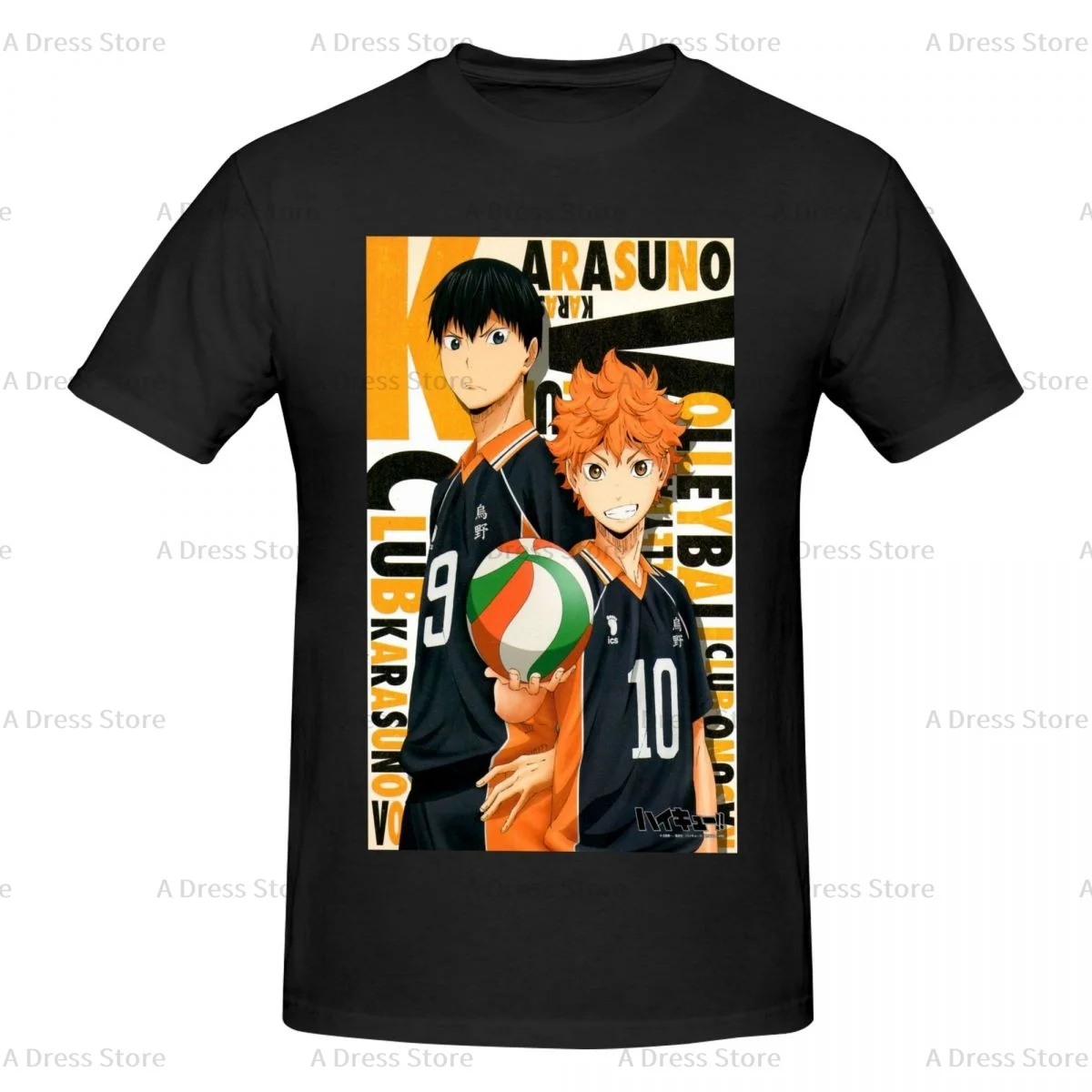 Haikyuu Volleyball Kuroo Tetsurou Kozume Kenma Anime Men's round neck T-shirt,Modern,Oversized print Tee Shirt