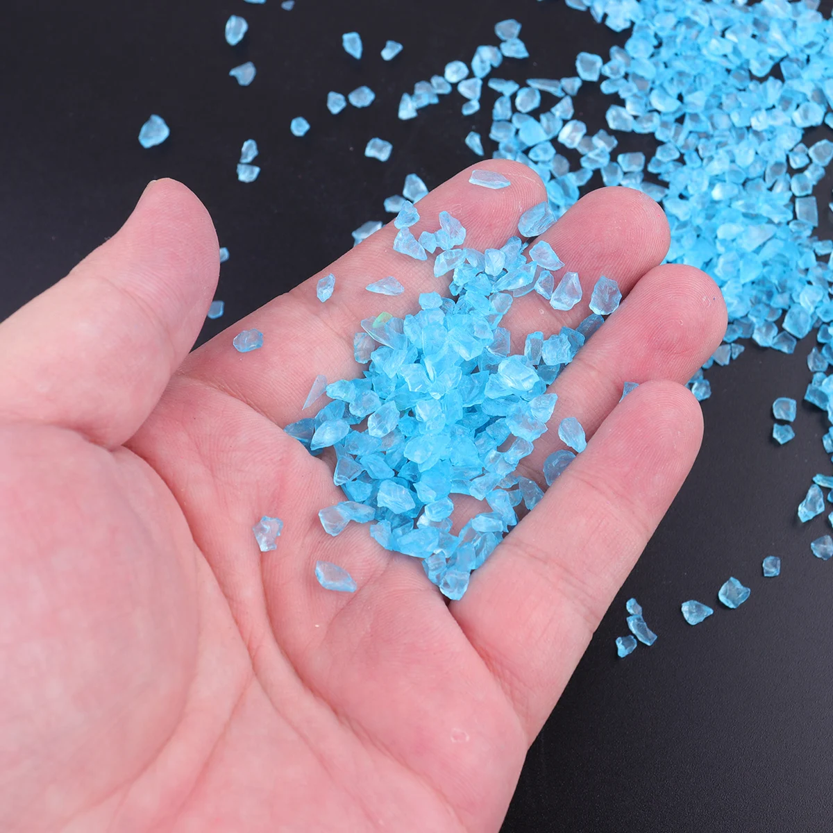 

2pcs Glass Colored Sand 500G Blue For Micro Landscape Fish Tank Aquarium Vases Flowerpots Home Decor Decoration