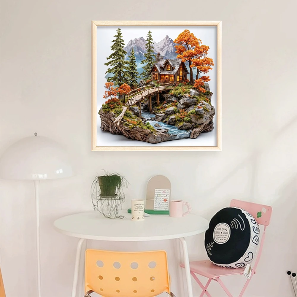 

Набор для вышивания крестиком с пейзажным принтом 50x50 см, 11CT, для рукоделия, декор