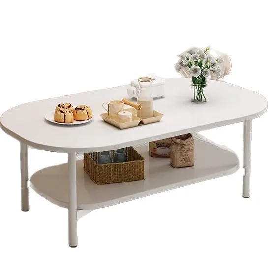 HLZ Small Apartment Living Room Home Table Simple Cream Style Bedroom Minimalist Creative Sofa Tea Table