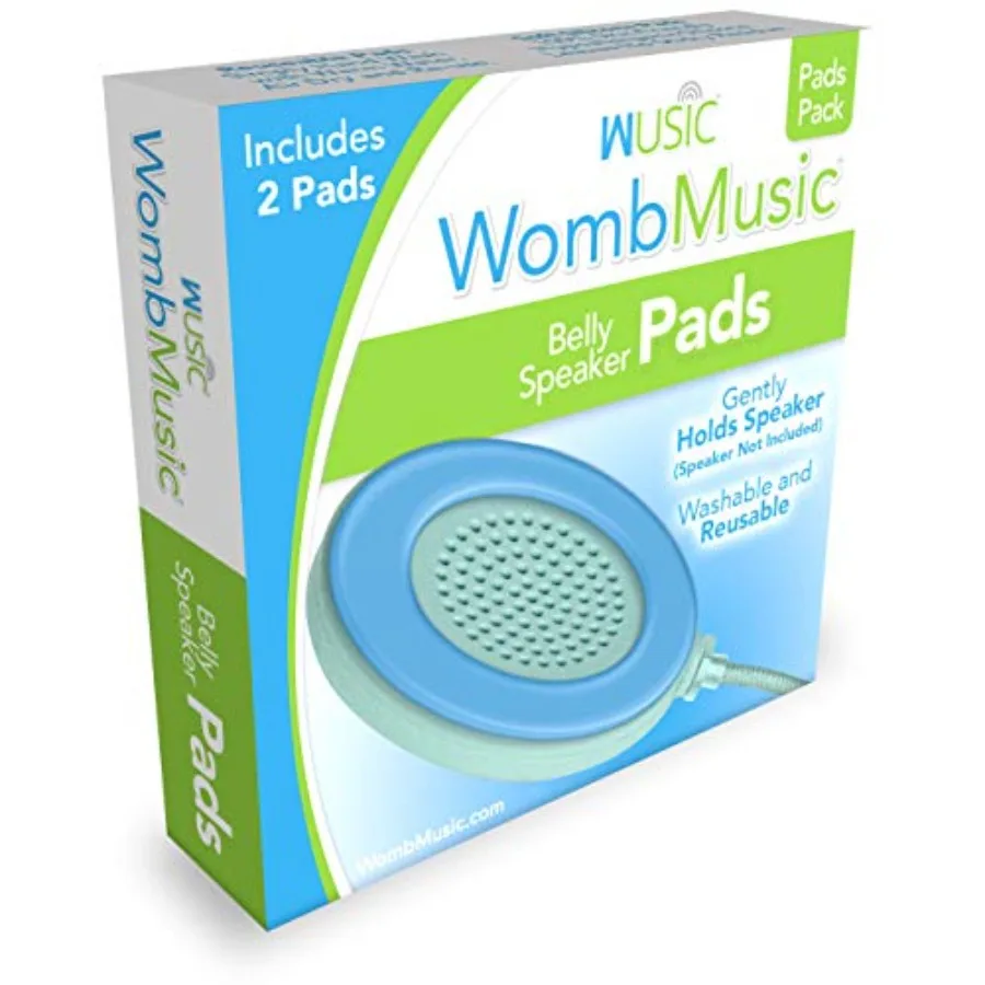 

Womb Music Replacement Pads - [Pads Only] - 2 Pack Soft Silicone Gel Pad Set for the Wusic Pregnancy Belly Speaker - Washable,