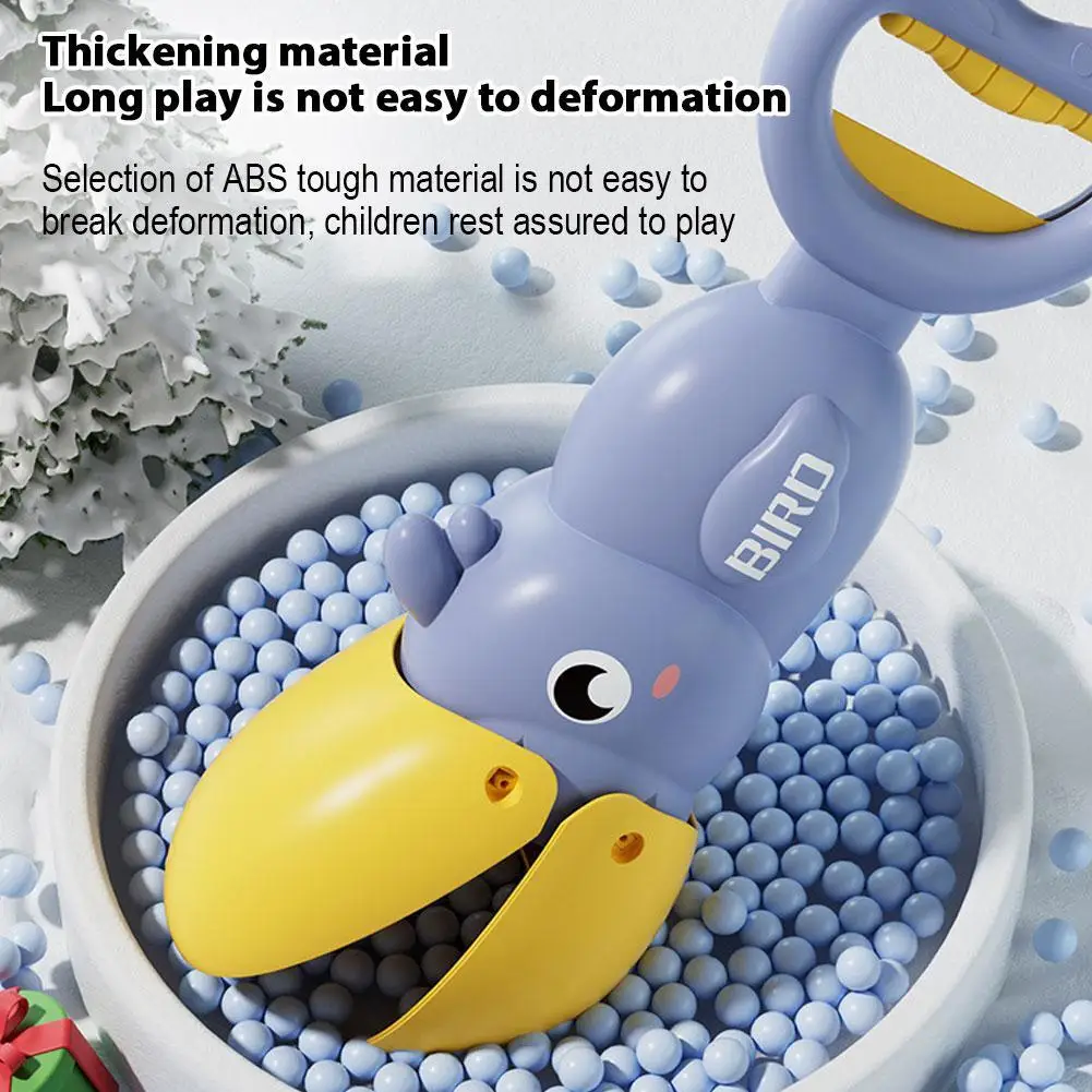 Kit de fabrication de boules de neige pour enfants, jouets de neige d'hiver, pince à neige d'oiseau à grande bouche, jouets de construction de château de sable de neige en plein air pour le plaisir d'hiver