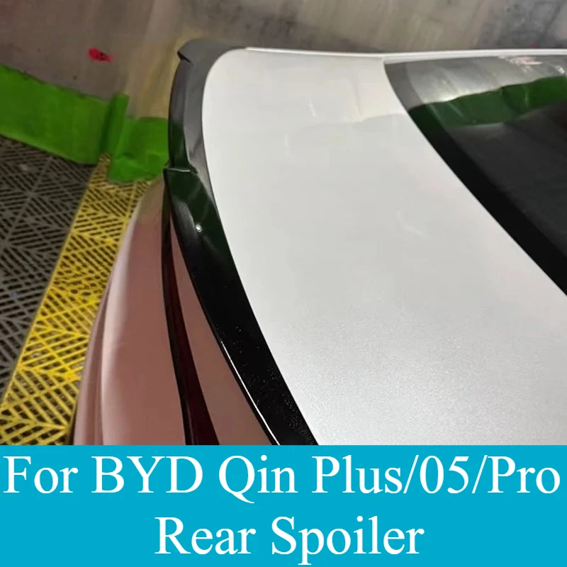 

For BYD Qin Plus/05/Pro Rear Spoiler - Sporty Lip Wing with OE Style Fitment Gloss Black ABS Plastic Direct Install 2021-2024