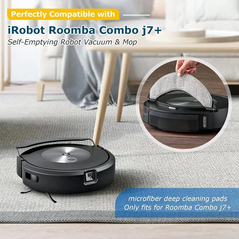 For Irobot Roomba Combo J7+/ J9+ Autom Suction Mop Robot Washable Mops Water Tank Filters Easy To Use