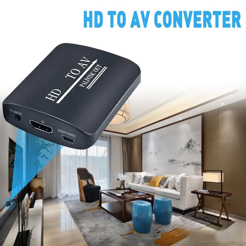 HDMI To AV Converter 1080P Resolution Mini Adapter One-way Conversion For Blu-ray DVD Player Older TV Projector
