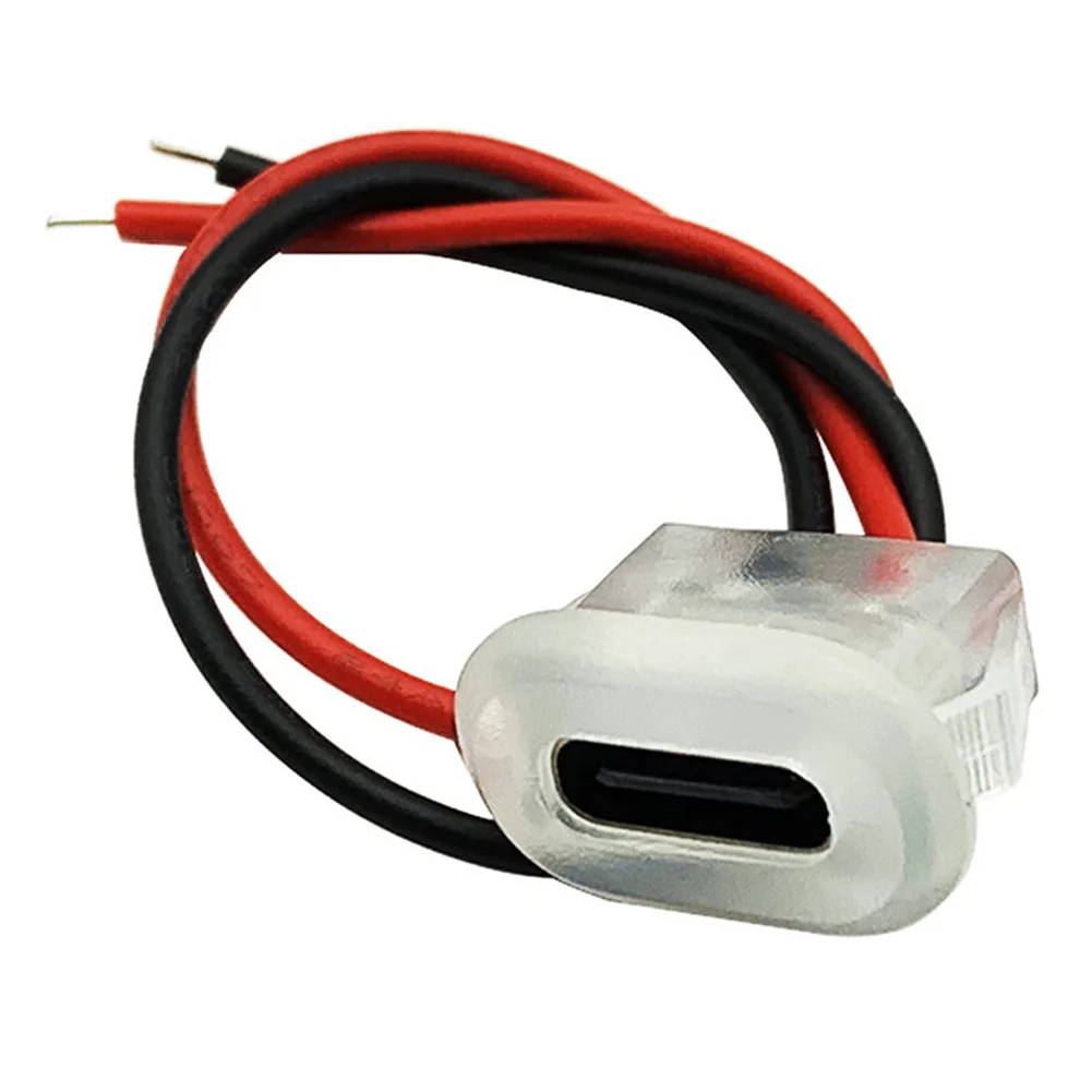 1PCS Type C Charging Socket with 2pin Input and LED Lights Plate Power Port Suitable for Various Electrical Applications