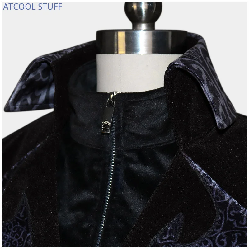 2021 Steampunk Women Men Medieval Dress costume Velet Stand Collar Tailcoat Gothic Vampire Cosplay Jacket Coats S-5XL