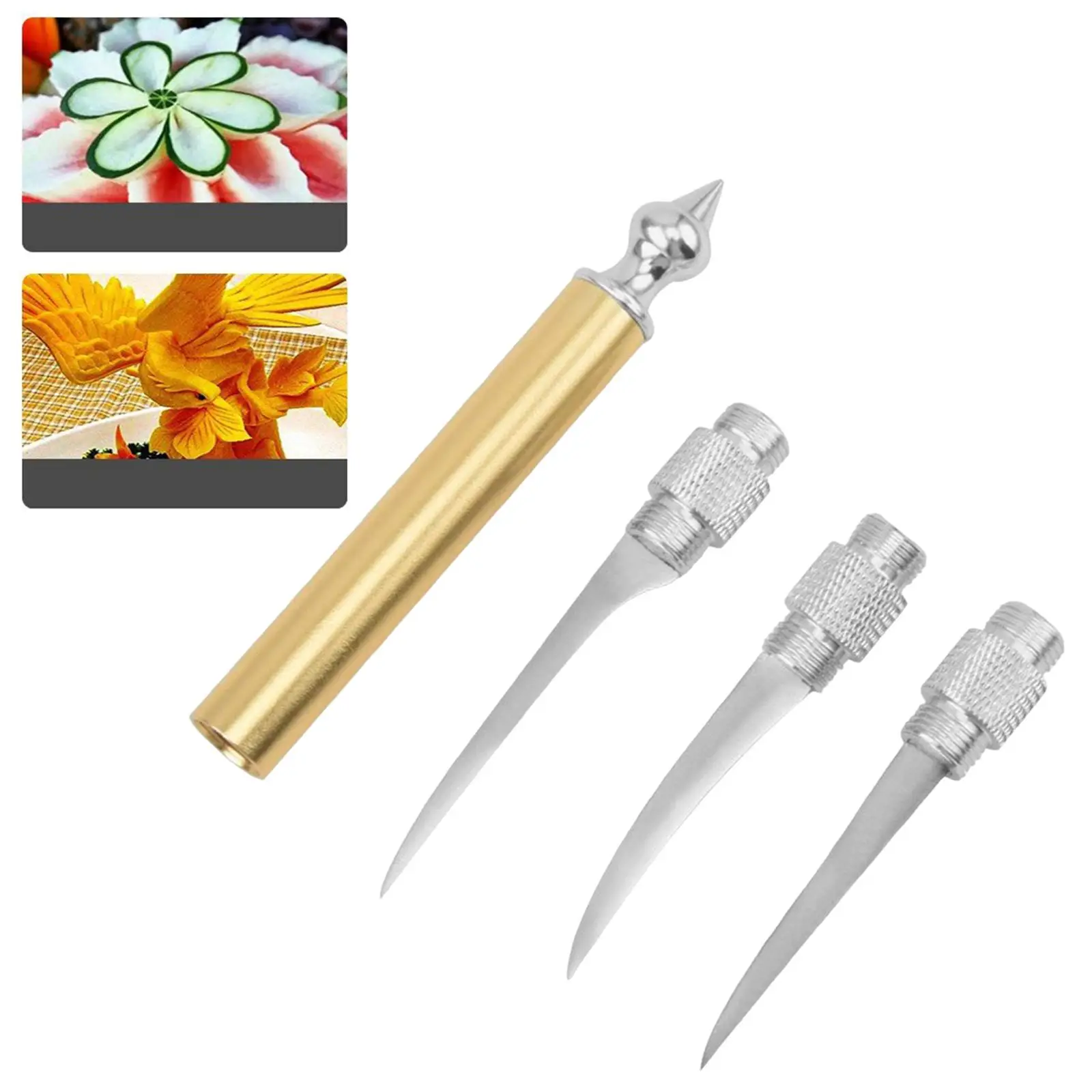 Fruit Carving Tool Set culinary Food Garnishing Engraving Peeling Kit Vegetable for Engraving Slicing Home Kitchen Sculpting