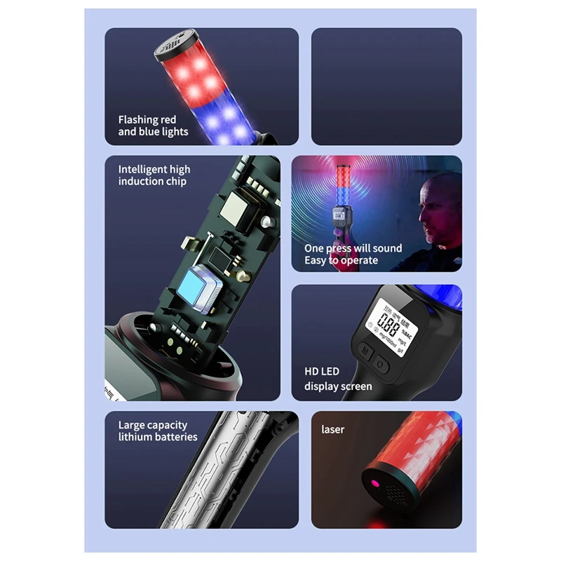 Handheld Alcohol Detector Handheld High-Precision Drunk Driving Test Special Voice Broadcast