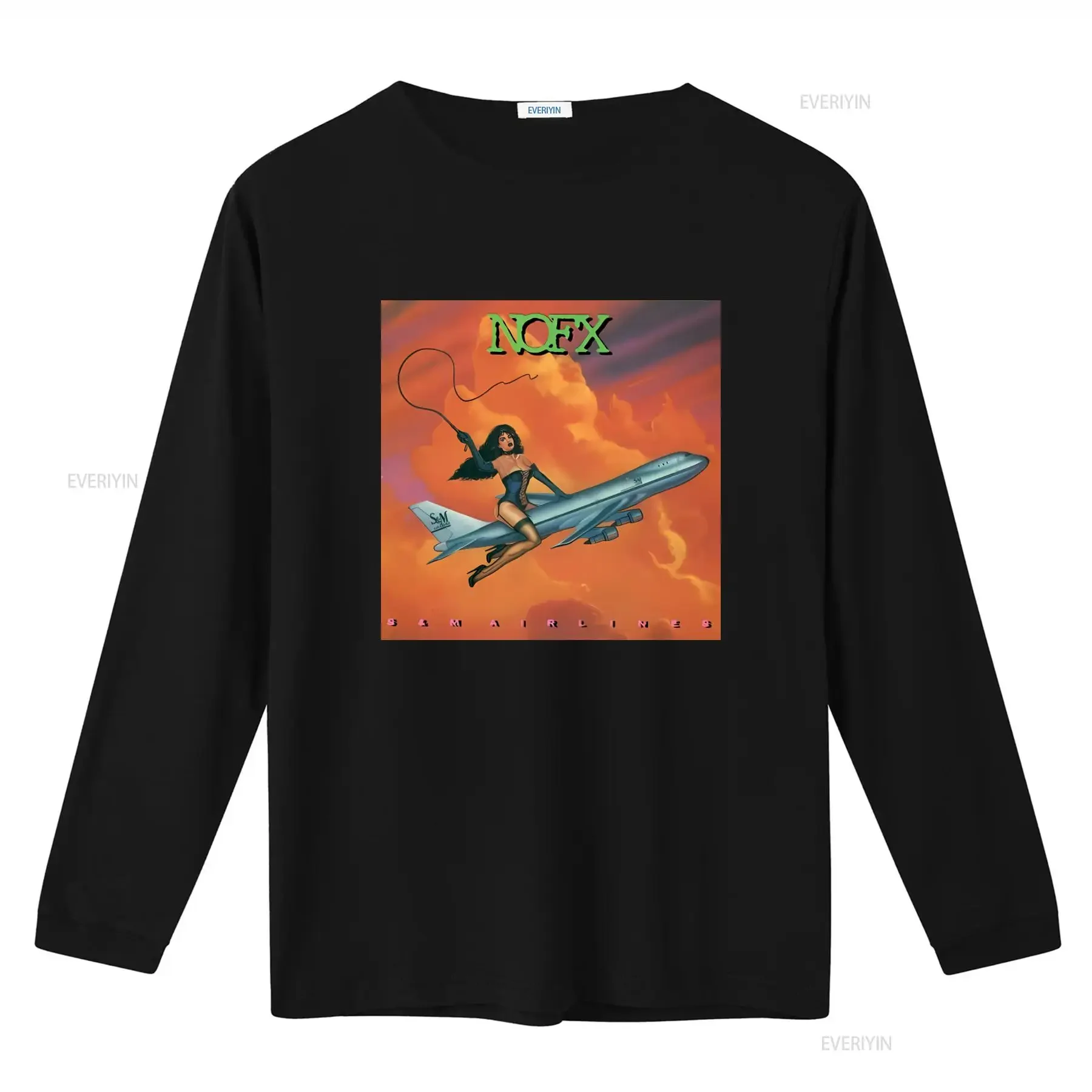 1989 Vintage NOFX Epitaph S M Airlines Pop Punk T Shirt Mens XL Brown vintage Washed designer clothes Versatile