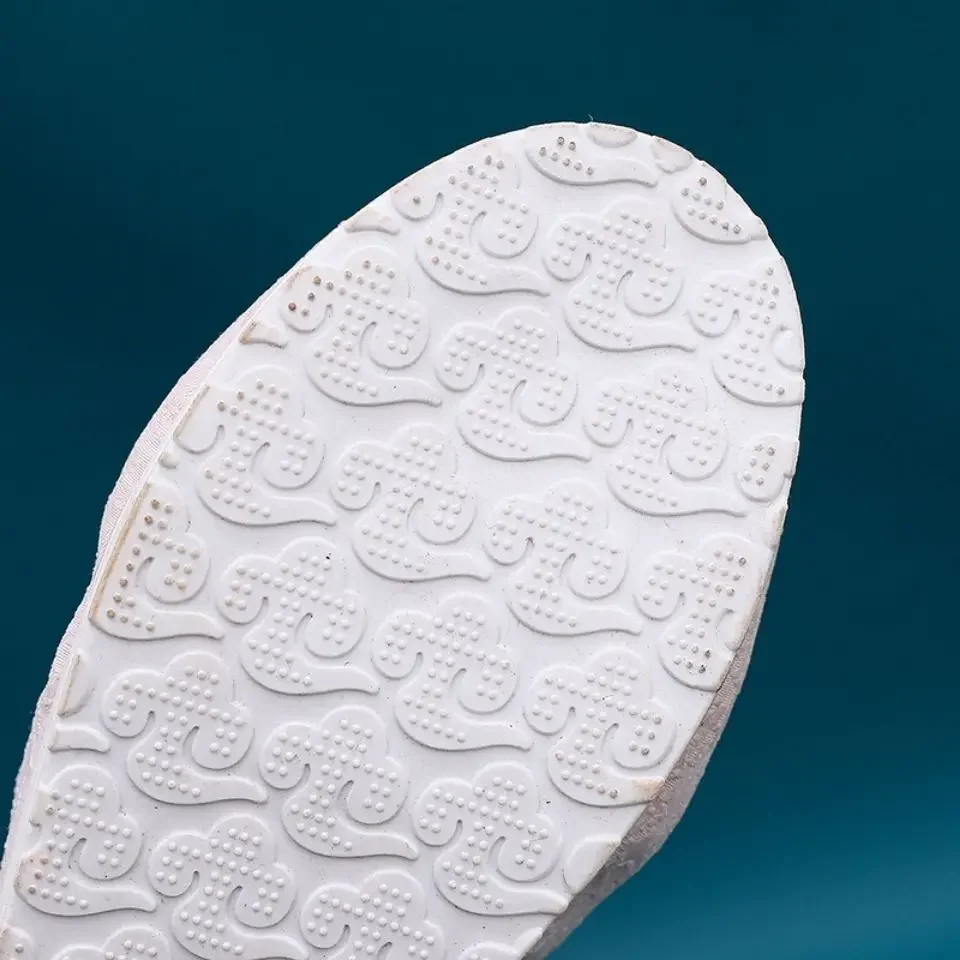 Zapatos de mujer, accesorios de perlas lisas, zapatos florales de fondo plano, tela interior elevada, zapatos Hanfu para caminar, accesorios Han