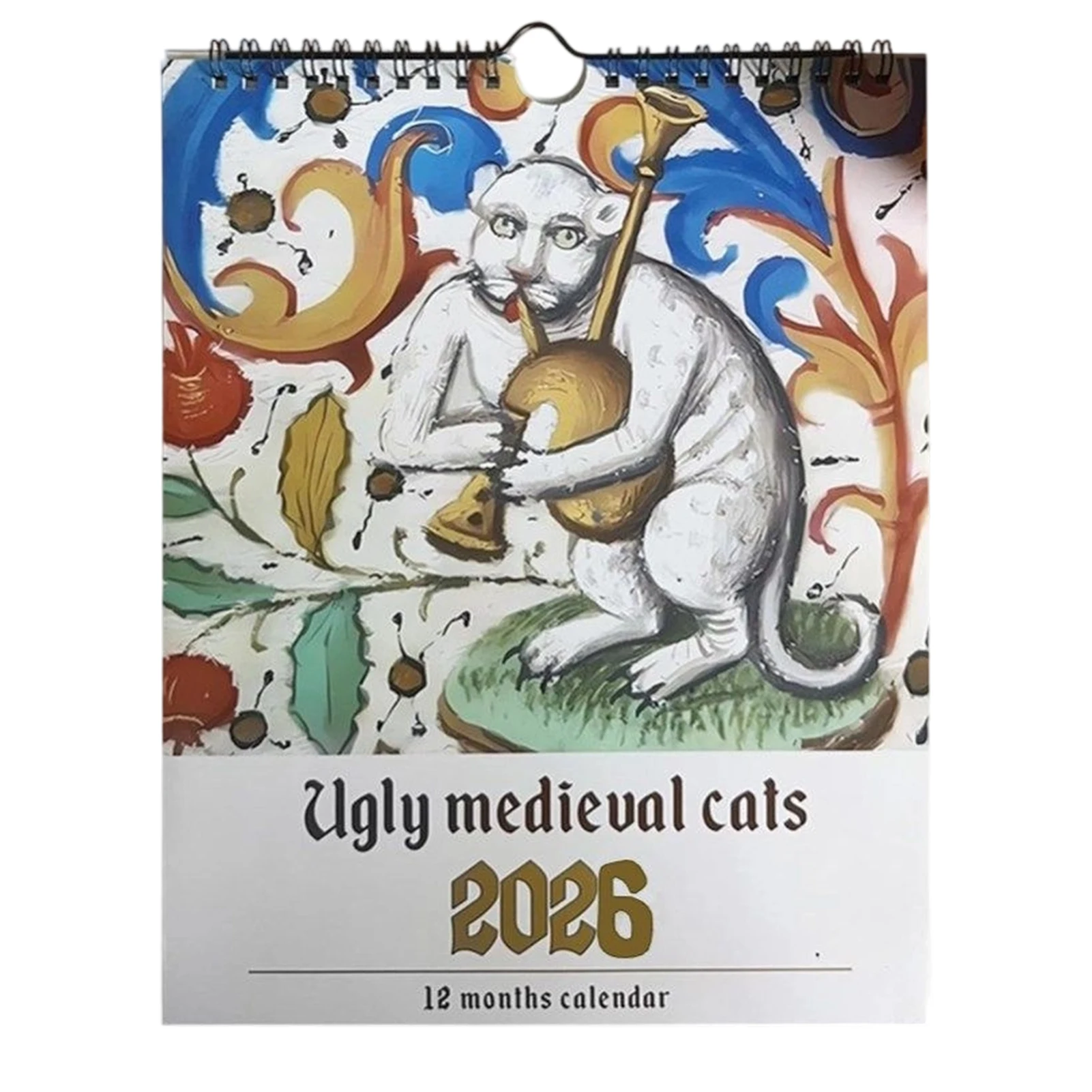 

Medieval Cat Calendar 2026 Strange Medieval Cats Wall Calendar 2026 Ugly Medieval Cats Calendar 12 Months January To December