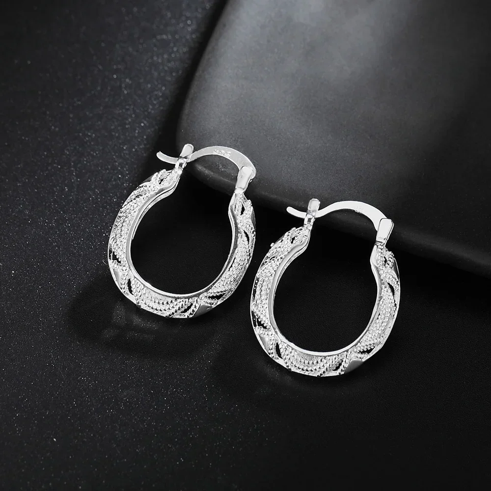 korean Fashion 925 Sterling Silver vintage earrings for woman high quality party Jewelry Christmas Gifts Wedding Accessories