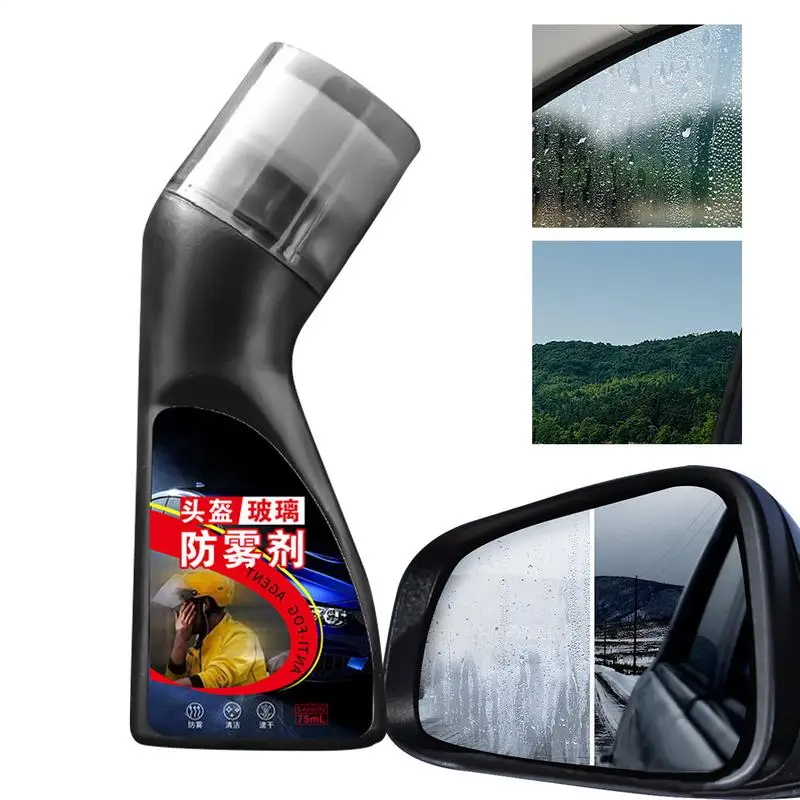 Car Anti-fog Spray 70ml Windshield Defogger Wiper with Applicator Auto Glass Antifog Coating Agent Window Screens Mirror Cleaner