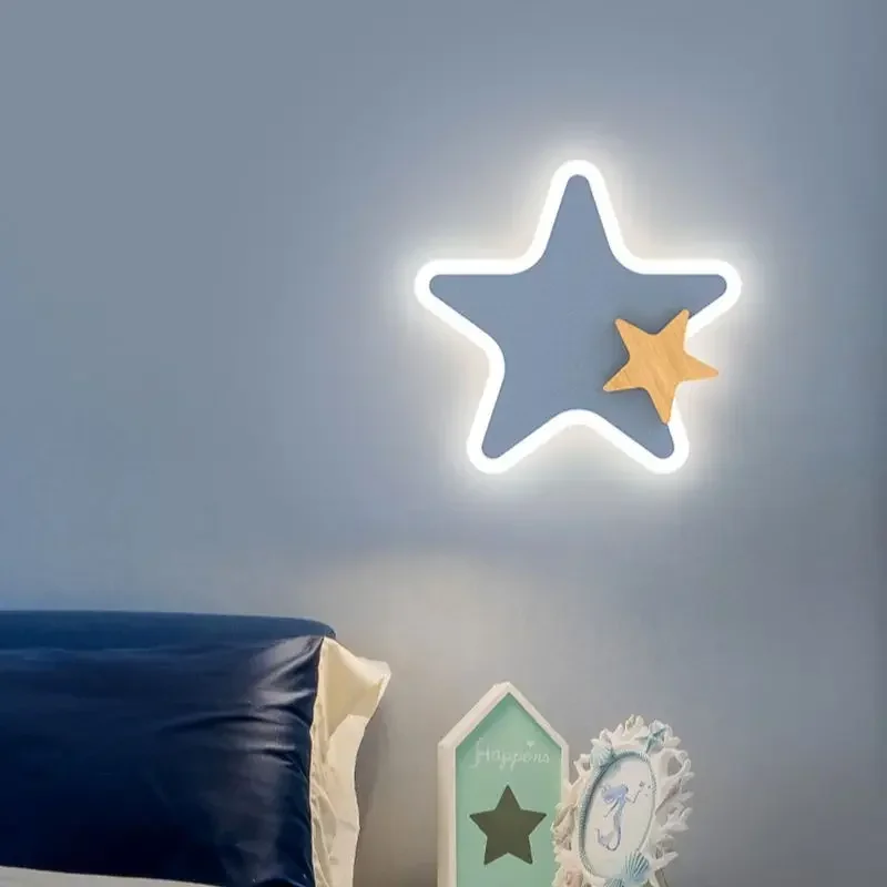 criativo cartoon rocket moon sconce led star wall light decoracao do quarto lampadas internas iluminacao da sala do miudo 01