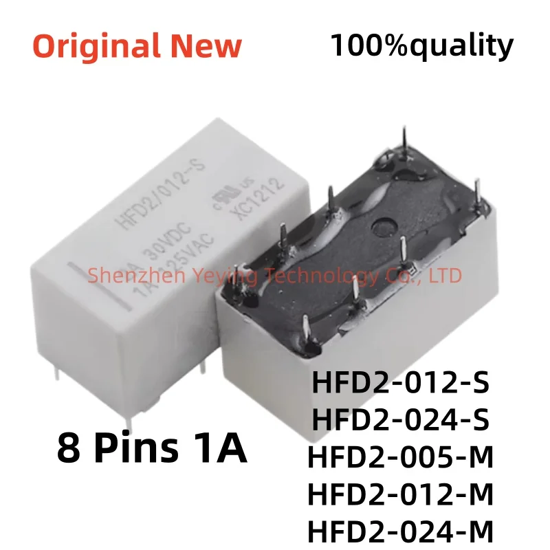 10Pcs/Lot 100% New Hfd2-012-S Hfd2-024-S Hfd2-005-M Hfd2-012-M Hfd2-024-M 8Pins 1A