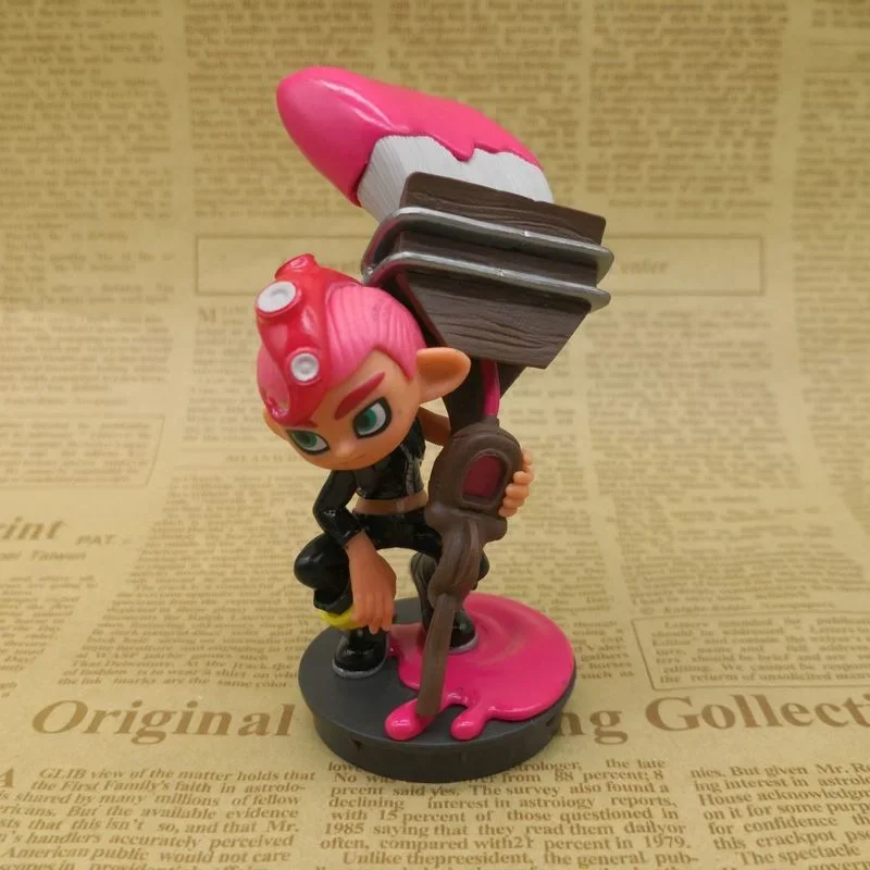 Oryginalne Splatoons Model figurki NS Ika Musume lalki Amiibo akcesoria do dekoracji blat dekoracji zabawka dla dzieci prezent