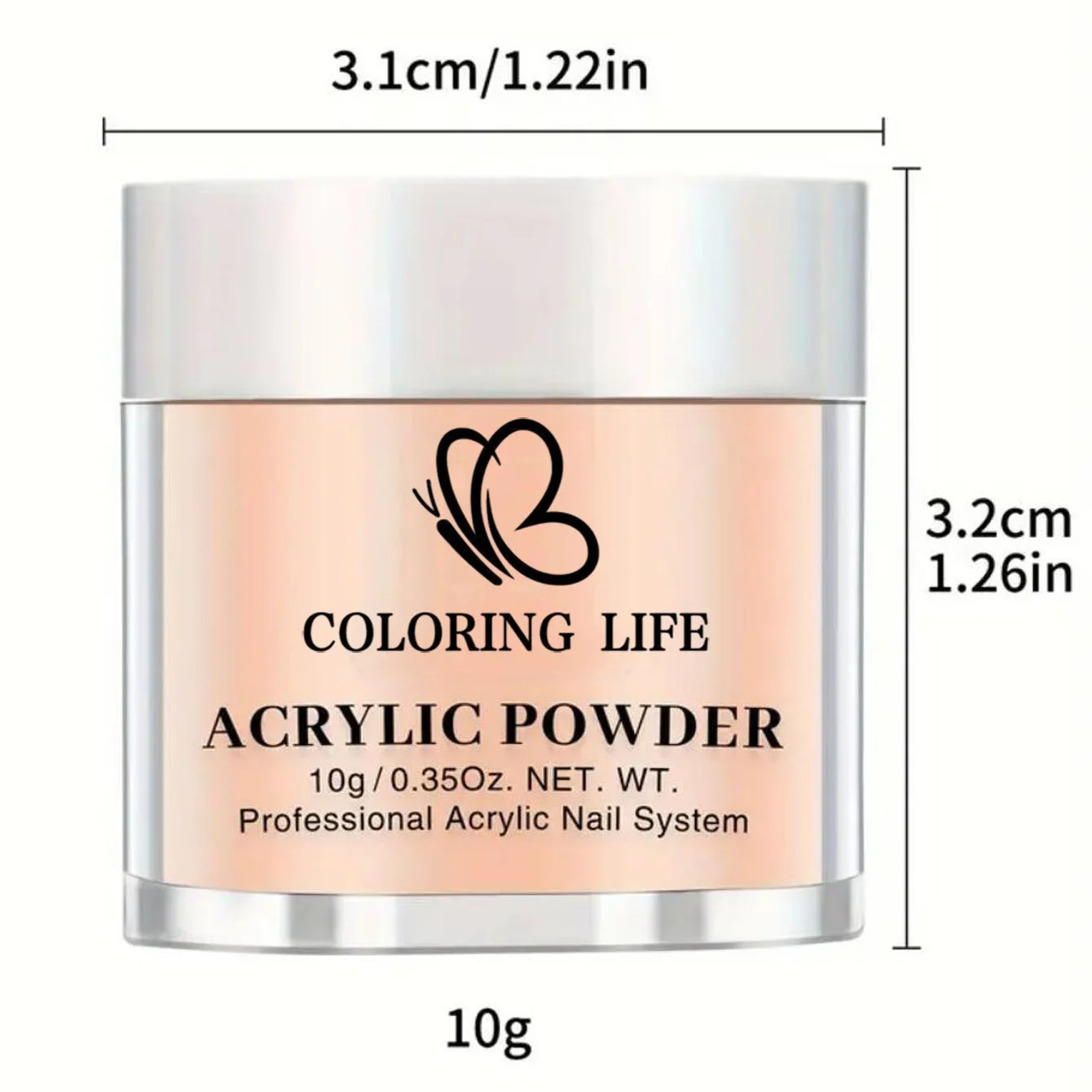 12-Farben 10g 0,35Oz 3-in-1 Kristall Nagelpulver Nude Acryl Nagelpulver Set Verlängerung/Tauchen/Schnitzen DIY Salon-Level Maniküre *