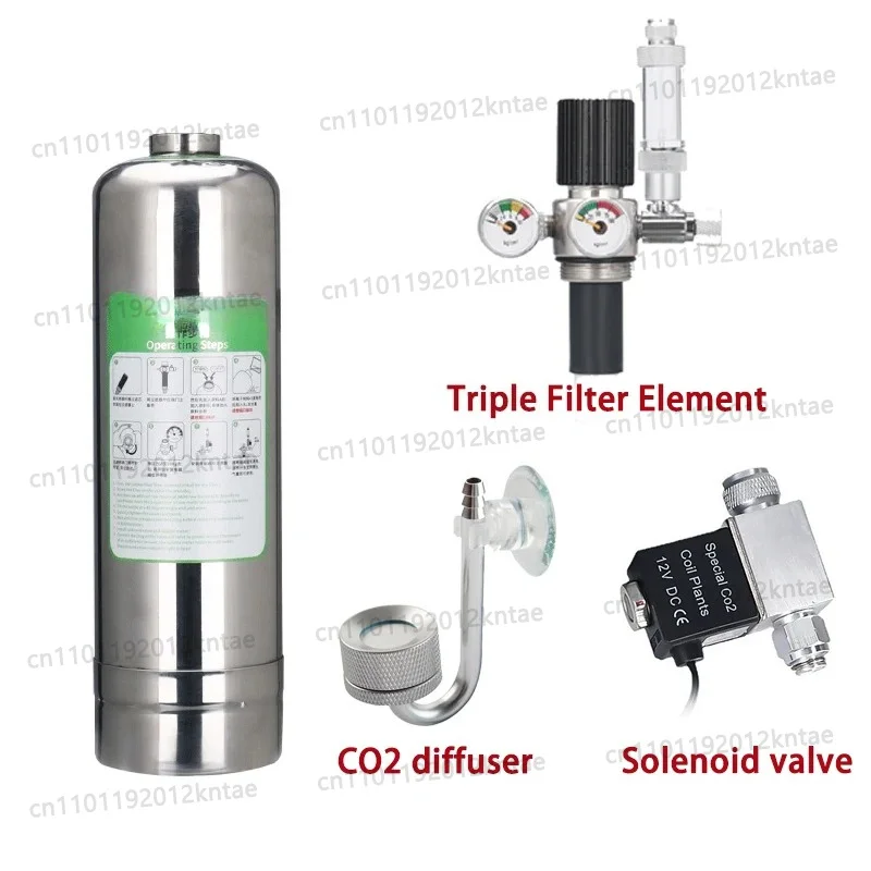 Aquarium Generator Generator With Solenoid Valve  Steel ValveDiffuser Aquatic Plant Fish Tank System