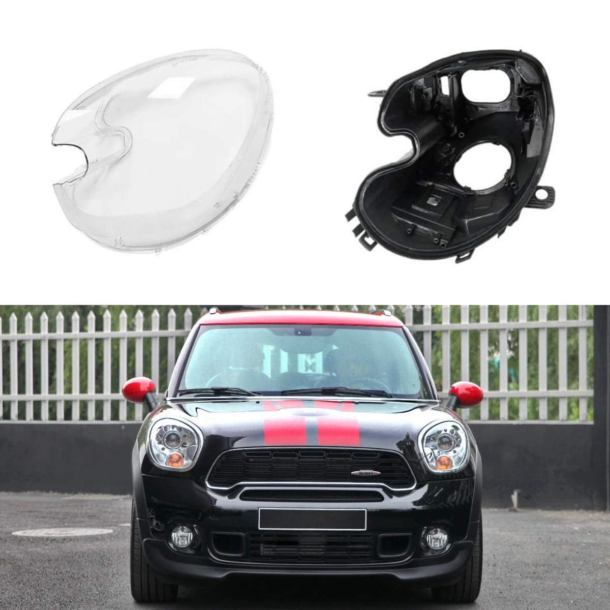 For BMW MINI R60 Countryman 2011 2012 2013 2014 2015 2016 Car Base Head Lamp Shell Rear Housing Lamp Cover Headlamp Cover Shade