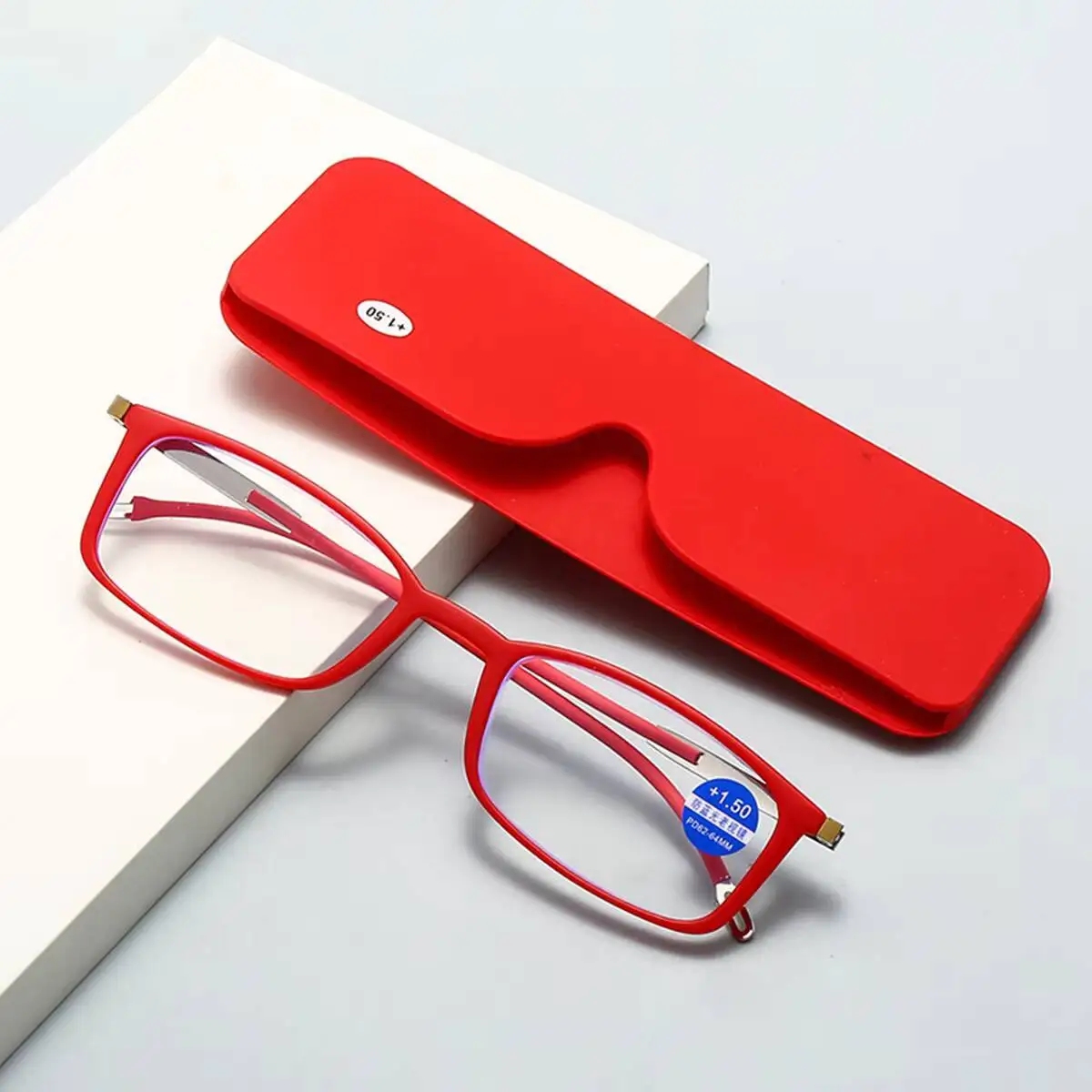 Óculos de Leitura Antirradiação 2026 Confortáveis com Suporte para Celular Portátil Ultraleve Estilo Celebridade