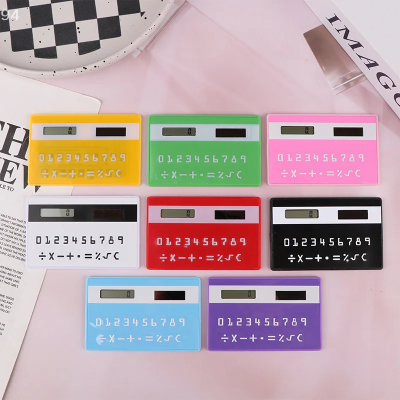Portable Mini Solar Calculator with 8-Digit Display: Ideal for Students - High-Quality Stationery