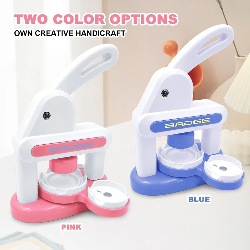 Machine manuelle de fabrication de badges en acrylique transparent, machine à badges pour enfants, outil de fabrication d'aimants de réfrigérateur DIY