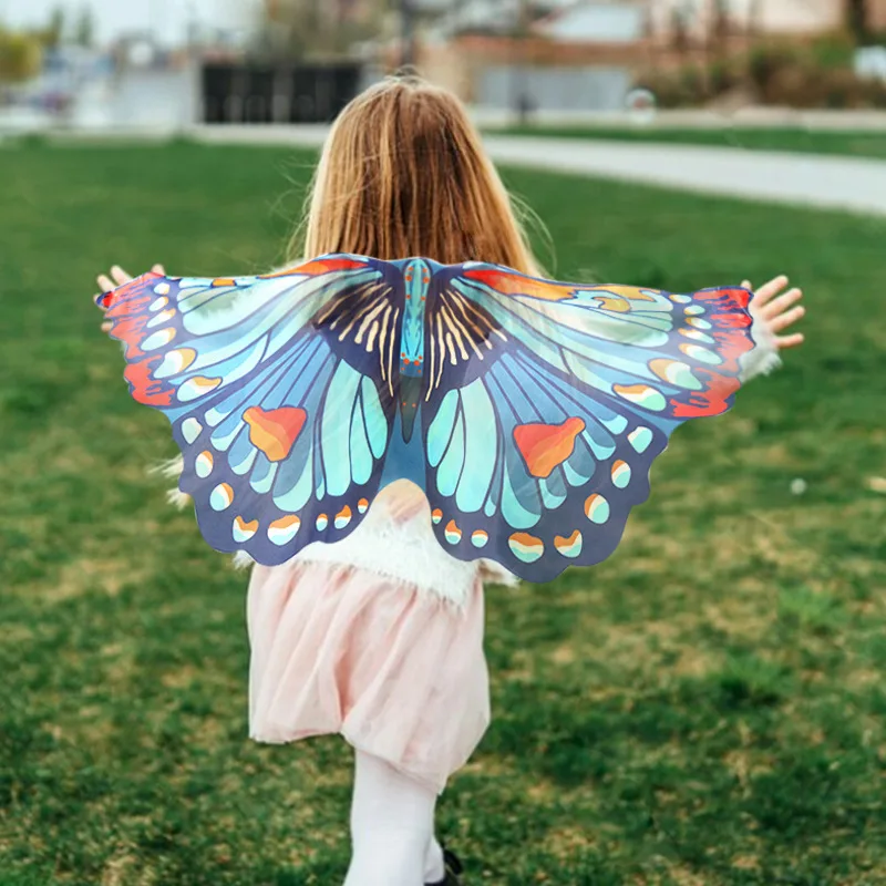 

Europe&America Child Butterfly Wings Cloak Halloween Decorative Cloak Party fairy Dress Up Performance Prop Halloween Costume