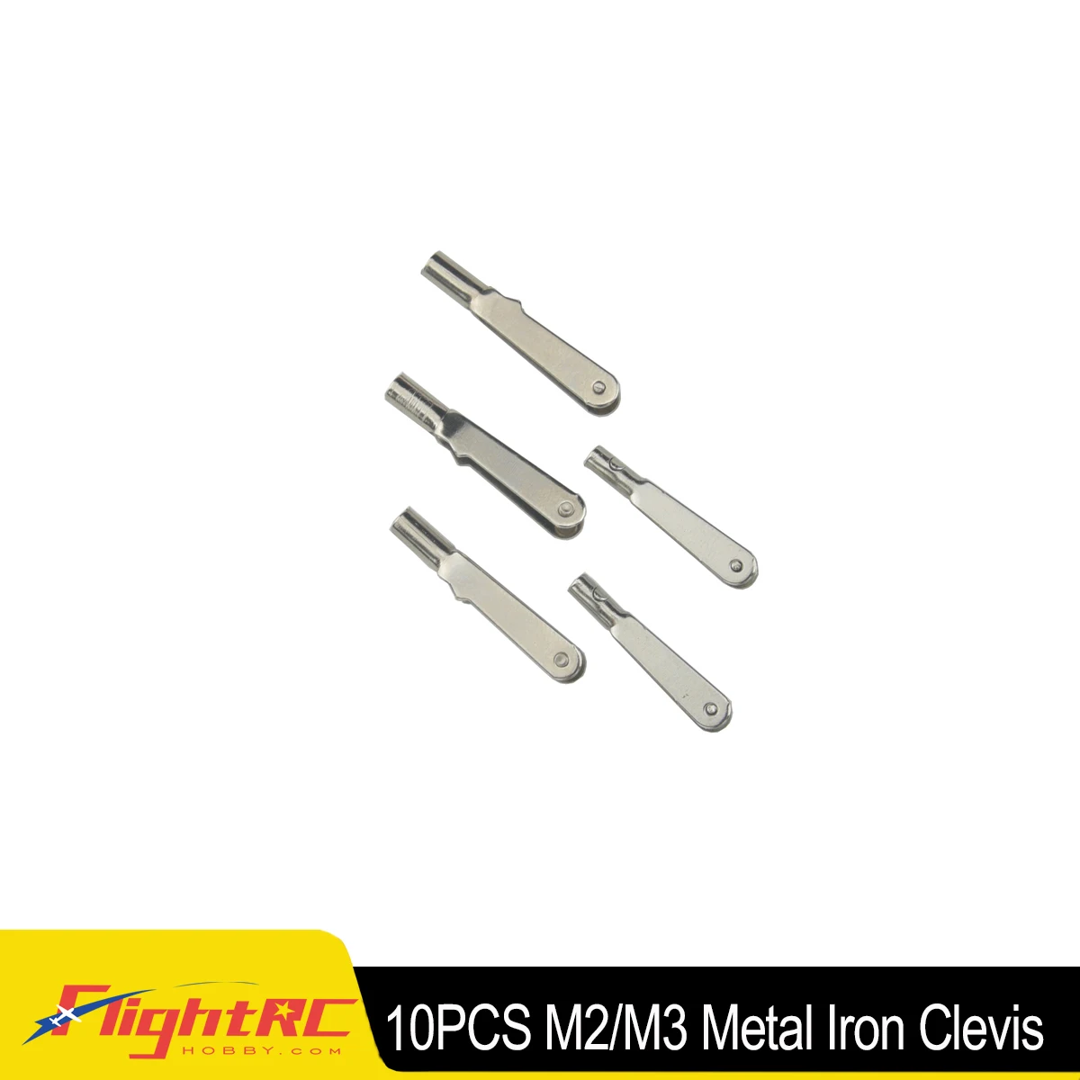 10Pcs M2/M3 Metal Iron Clevis Chuck Pull Rod Connector Clamp Horn Alloy Screw Accessories Kit for RC Aircraft Car Model Plane