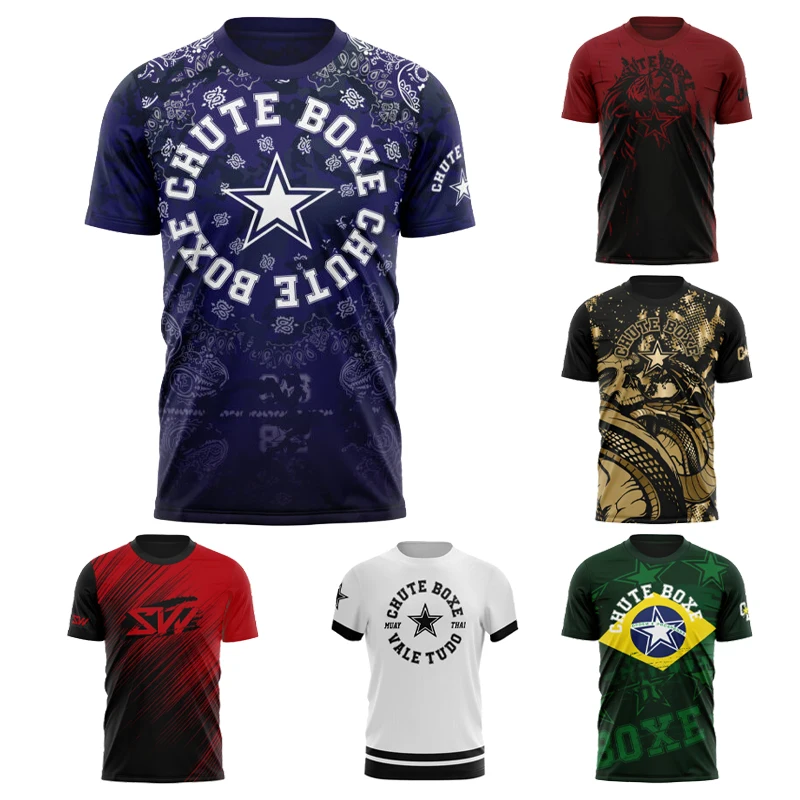 STREET WARRIORS new MMA fighting T-shirt breathable quick drying sports fabric fitness outdoor sports men's and women's tops