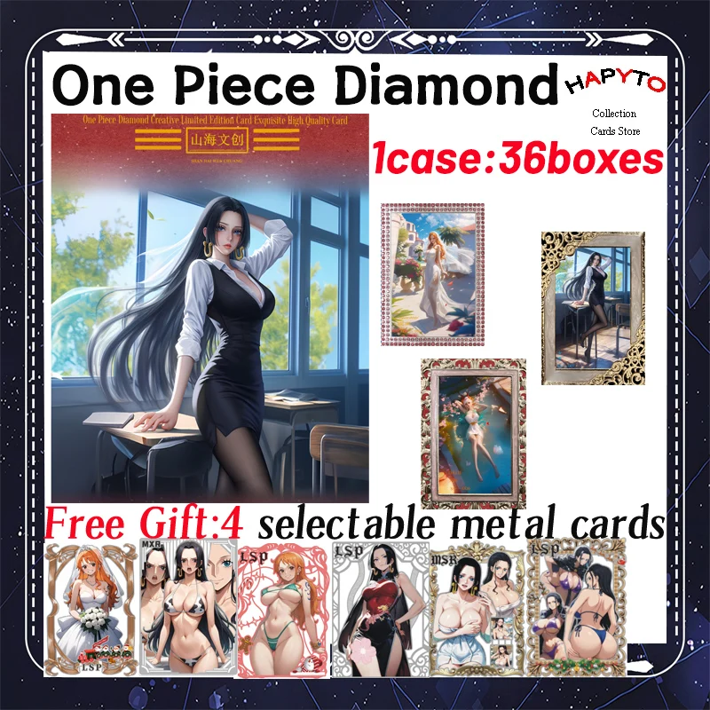 

Newest ShanHai One Piece Diamond Cards Luffy Boa Robin Booster Box ACG CCG TCG Hit Doujin Toys And Hobbies Gift