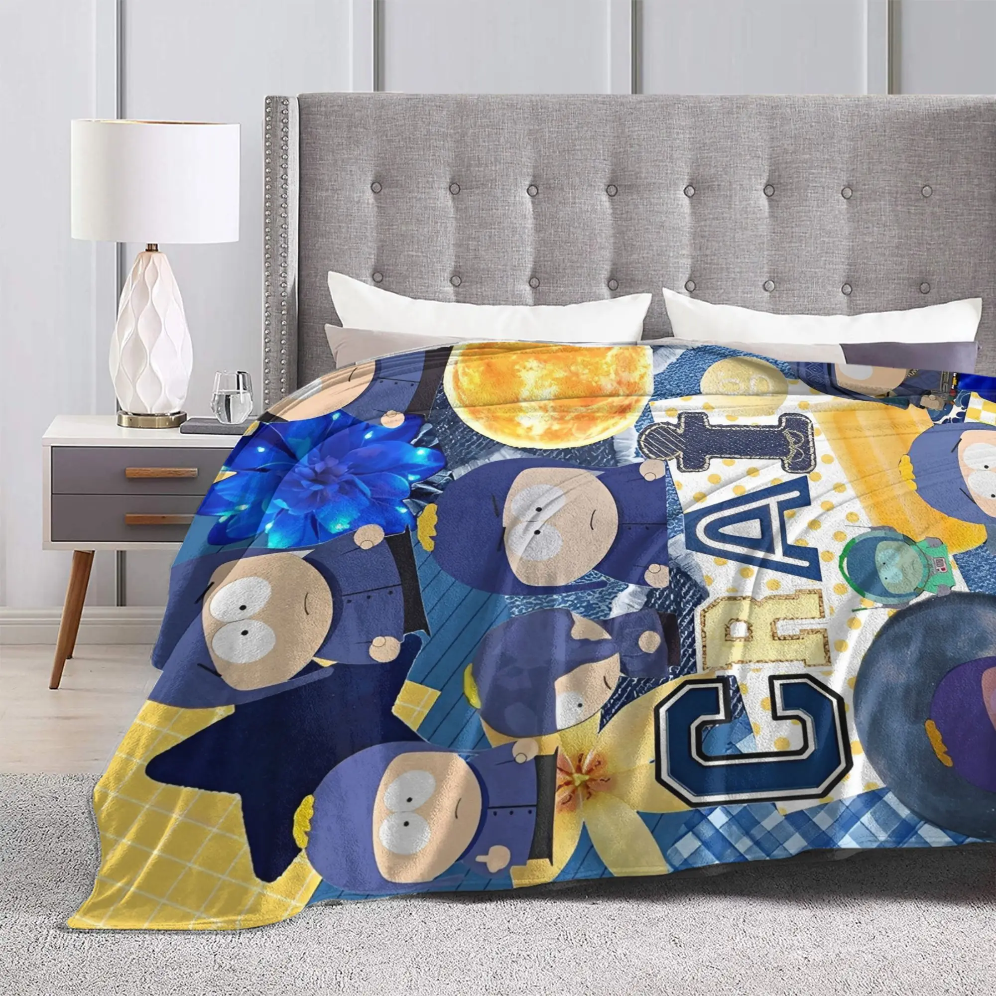 الكرتون بطانية كريج تاكر الفانيلا خمر ساوثباركس تنفس رمي البطانيات ل كرسي تغطي أريكة الصيف #6