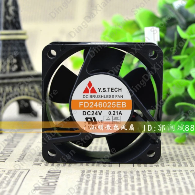 

X For Y.S.TECH FD246025EB | 24V 0.21A | 6CM | Quiet Industrial Chassis Cooling Fan 1PCS