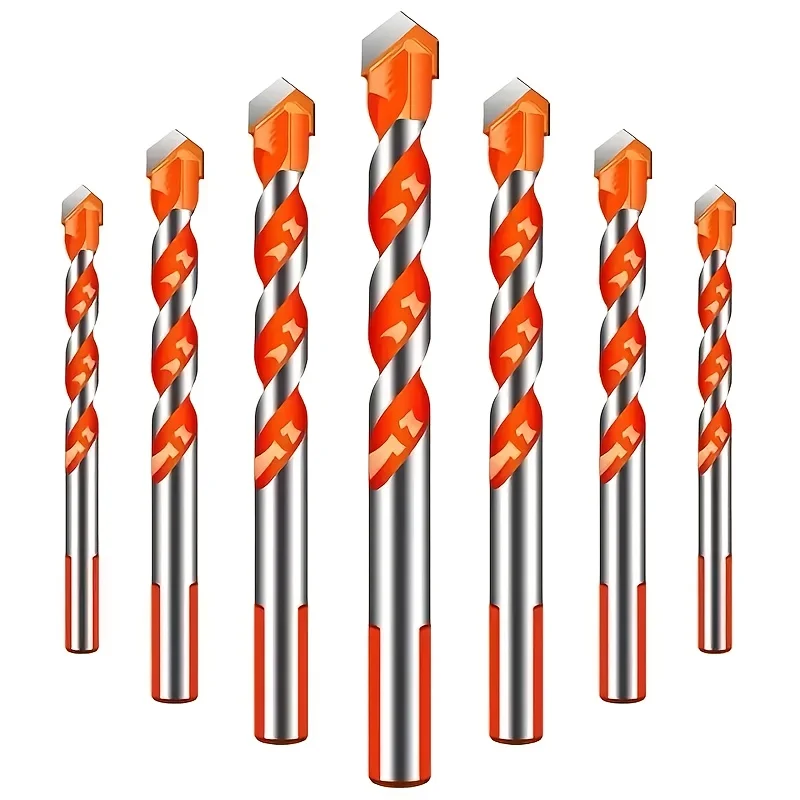 3-12mm Center Drill Bit Set  Multifunctional Carbide Drill Bits  For Embryo,Concrete,Cement,Foam Wall,Glass,Wood Drilling Tools