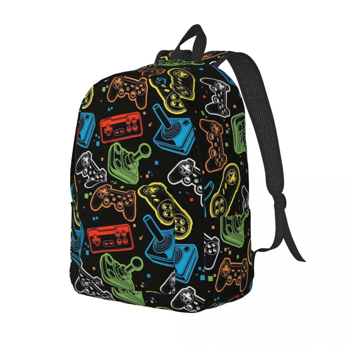Video Game Gaming Controller Backpack for Men Women Fashion High School Business Daypack Laptop Computer Canvas Bags with Pocket