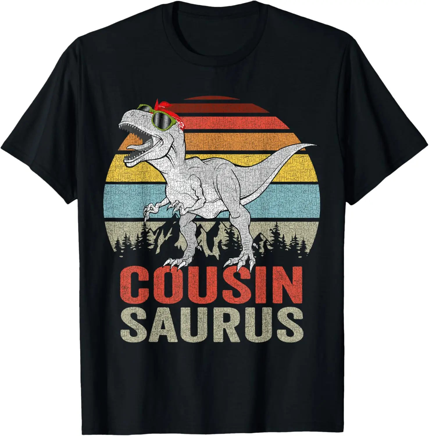 تي شيرت للأطفال من Cousinsaurus T Rex Dino Cousin Saurus Dinosaur للفتيات