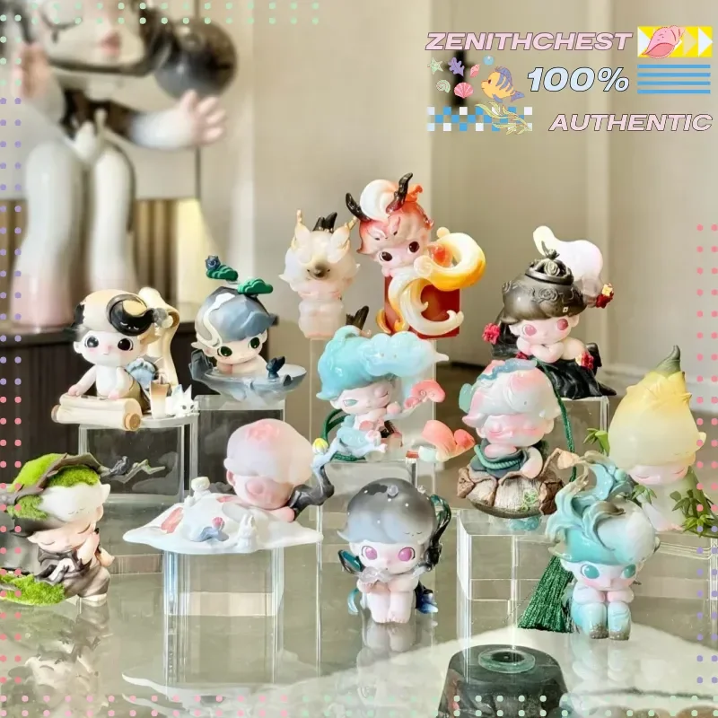 

Authentic POP MART Dimoo Moonlit Elegance Series Blind Box Home Ornaments Chinese Aesthetic Collector Is Edition Mystery Gift