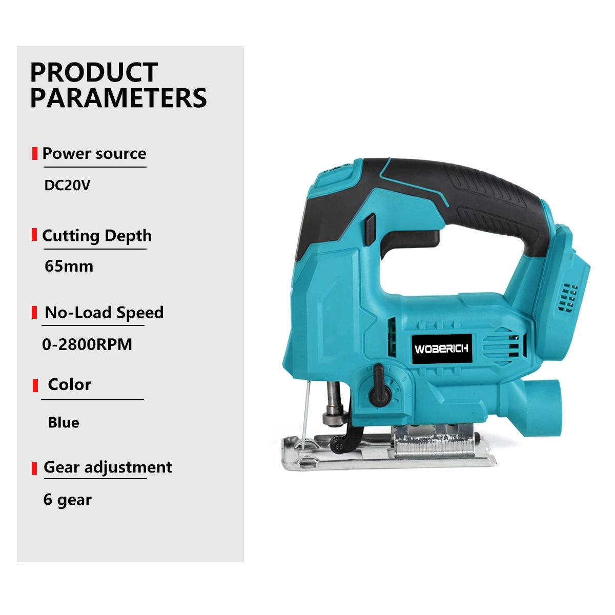 Makita – scie sauteuse électrique sans fil, lame de scie sauteuse réglable, travail du bois, LED 6 vitesses, outil électrique pour batterie 18V 65mm